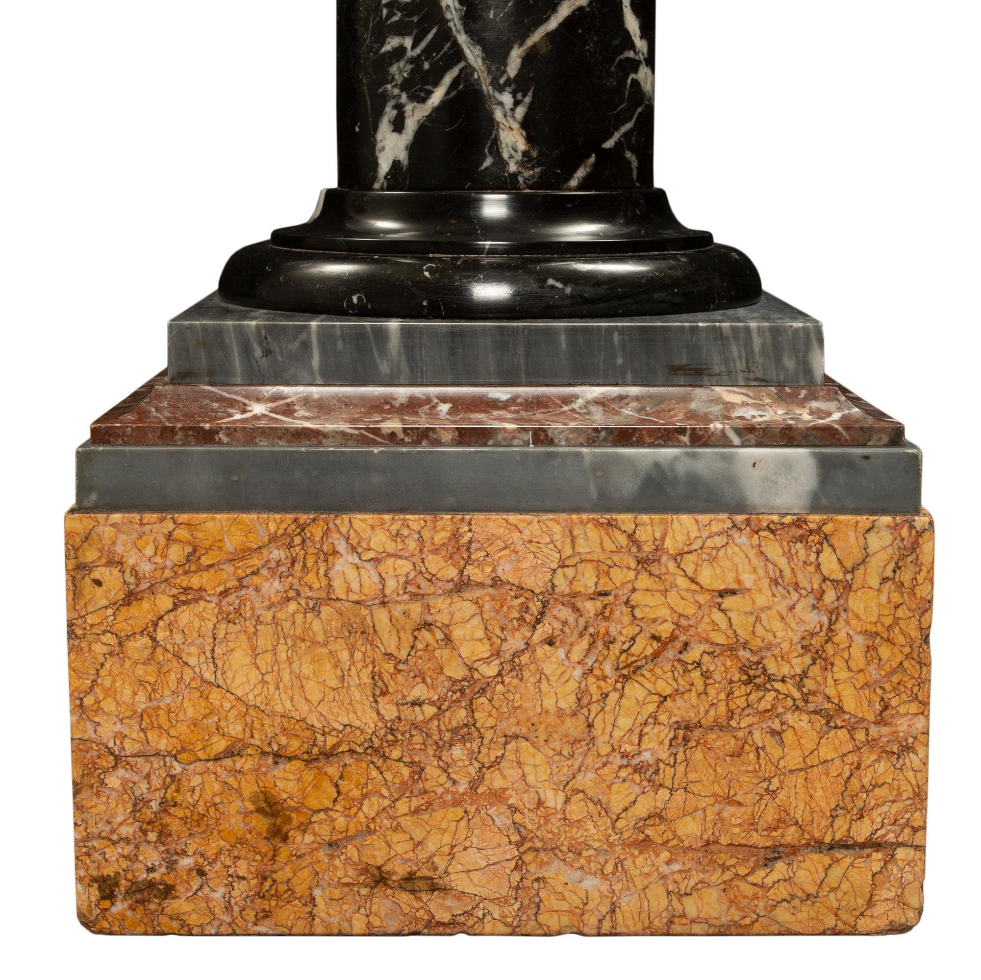 Pair Of Italian 19th Century Marble Pedestal Columns For Sale 4