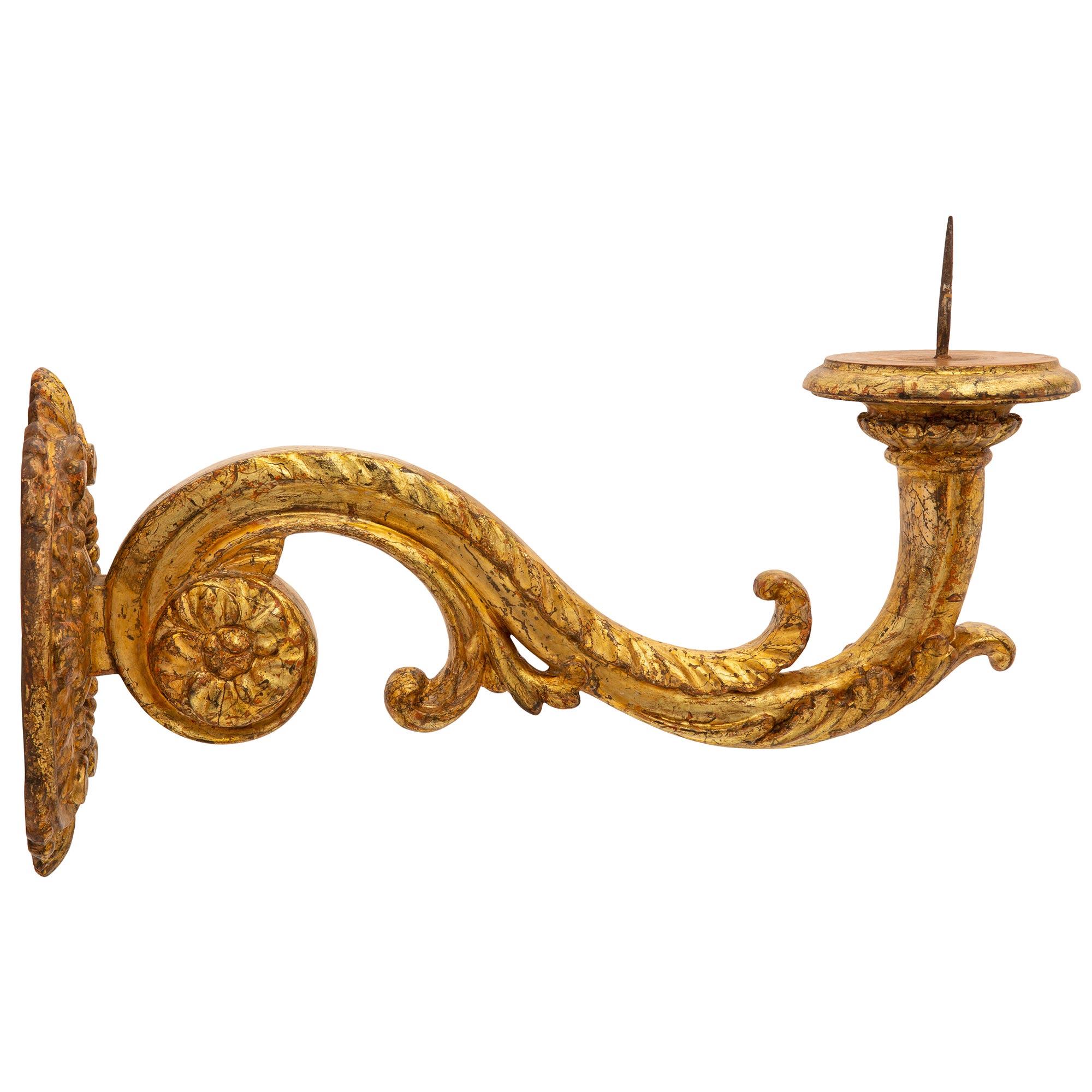 Pair of Italian 19th Century Mecca Bras De Lumière Sconces In Good Condition For Sale In West Palm Beach, FL