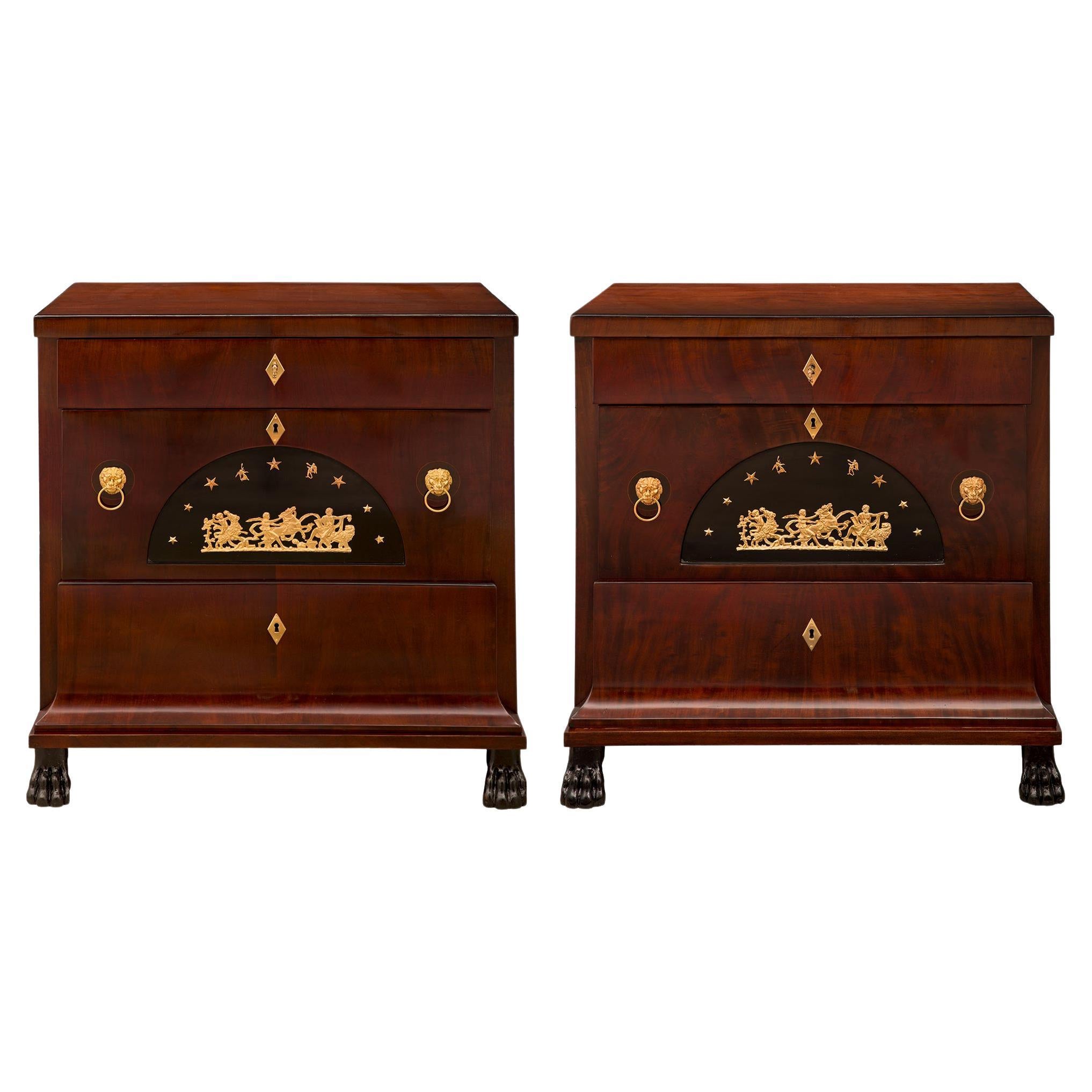 Pair of Italian 19th Century Neo-Classical St. Chests For Sale