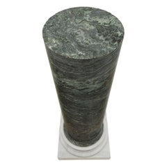 Pair of Italian 19th Century Neo-Classical St. Green Marble Columns