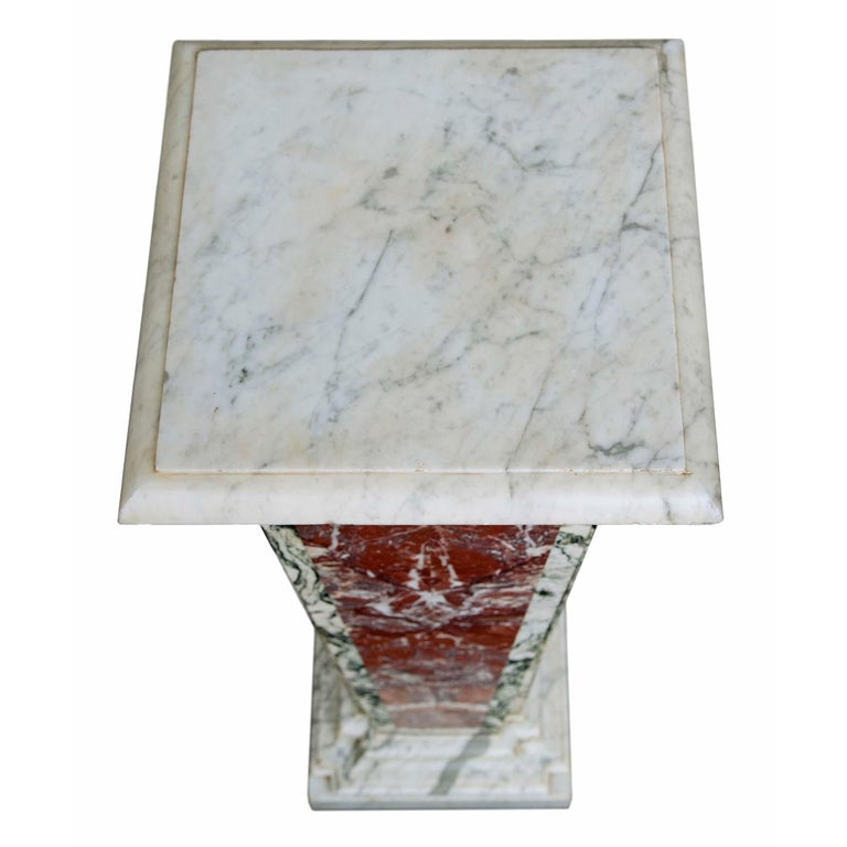 Pair of Italian 19th Century NeoClassical St. Marble Pedestals For
