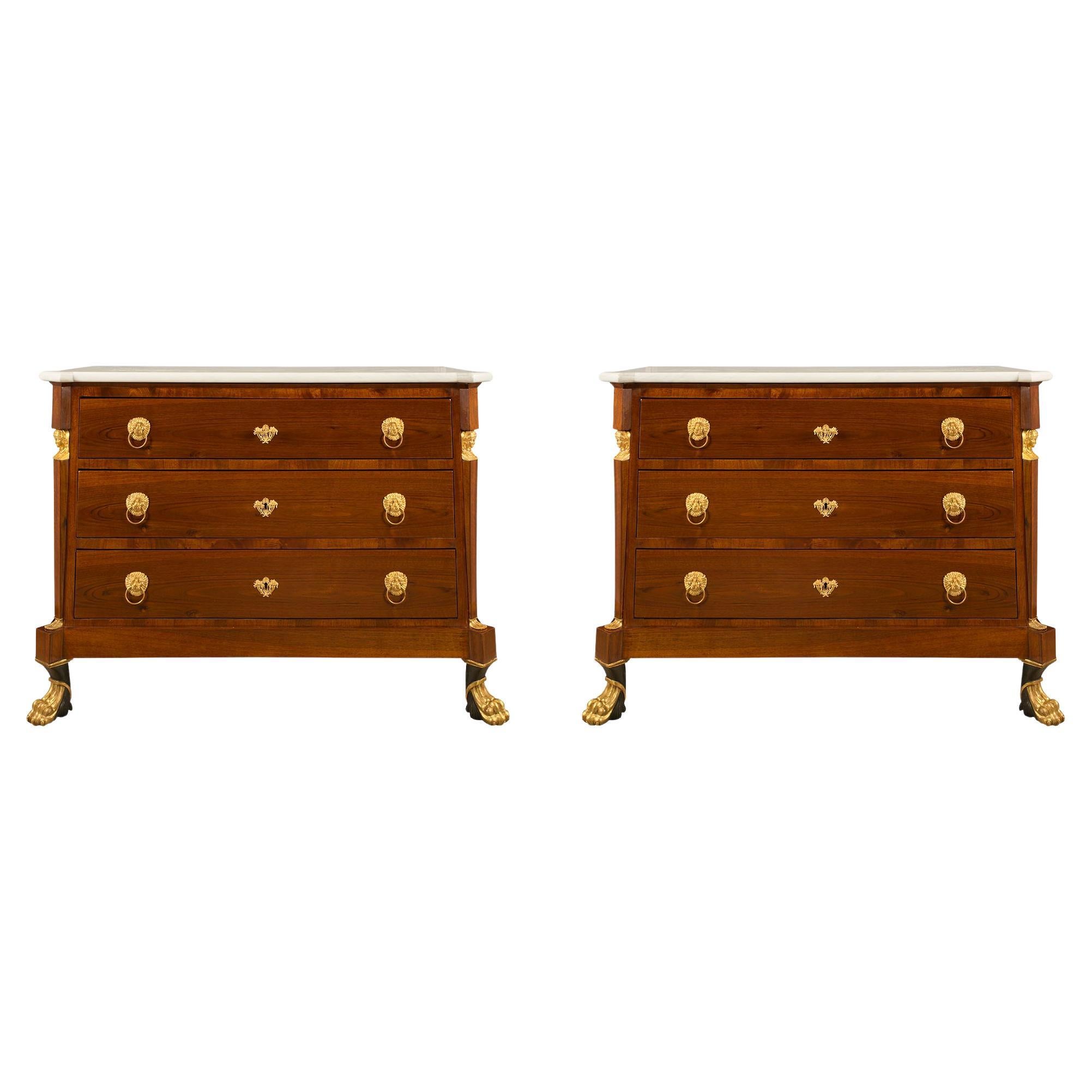 Pair of Italian 19th Century Neoclassical Style Chests