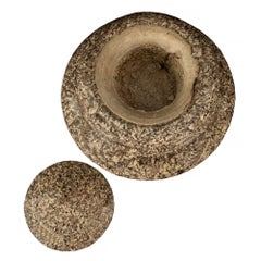 Pair of Italian 19th Century Neoclassical Style Granite Lidded Urns