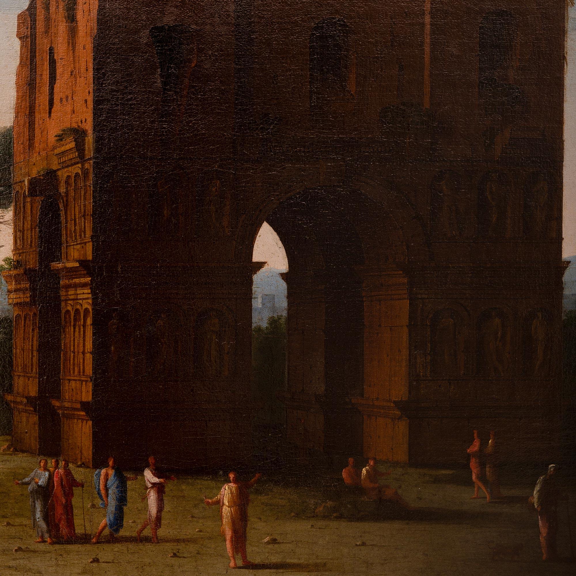 pair of Italian 17th century Oil on Canvas paintings, by Claude Lorrain For Sale 5
