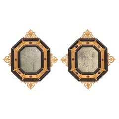 Pair of Italian 19th Century Renaissance St. Napoleon III Period Mirrors