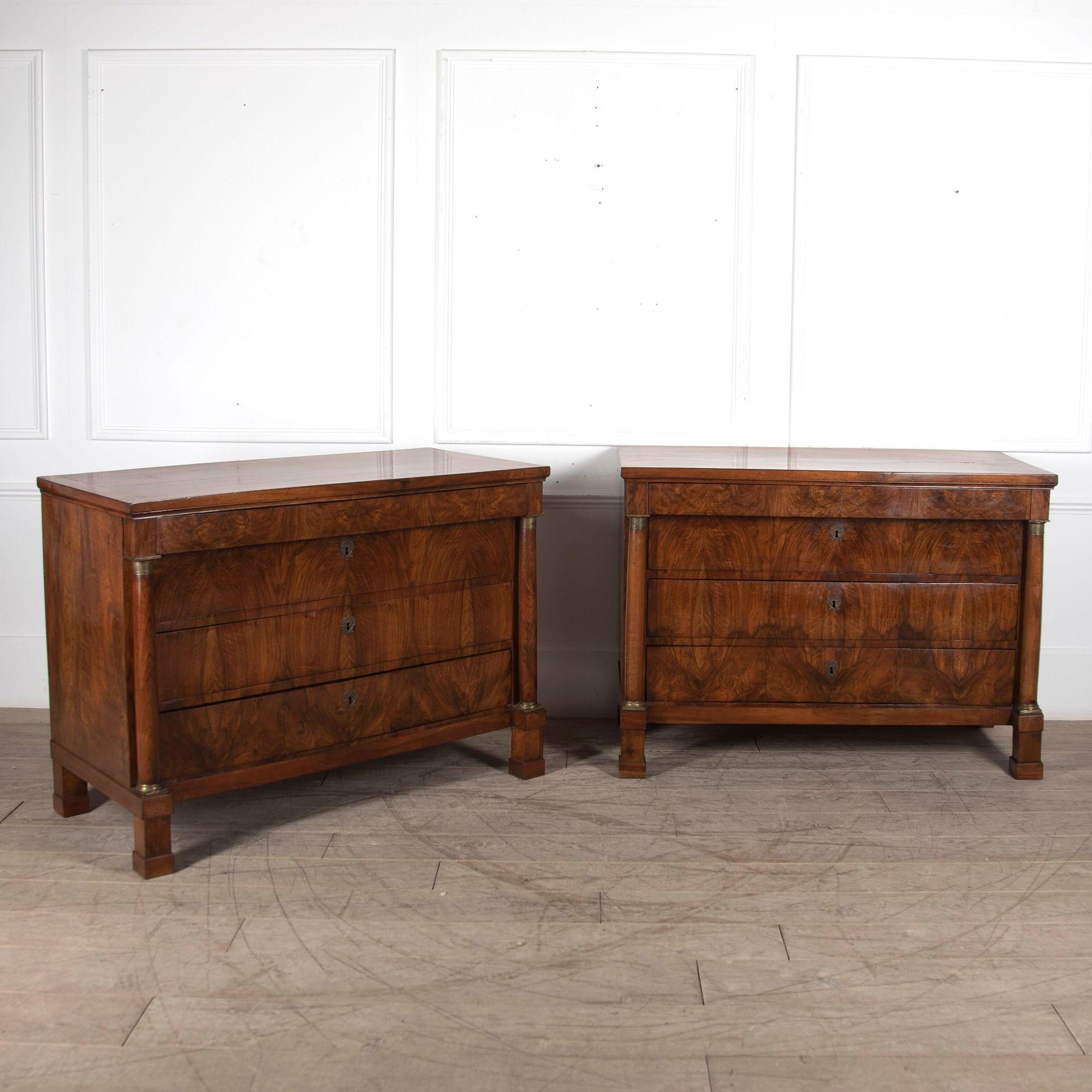 Pair of Italian 19th Century Rosewood Commodes For Sale 6