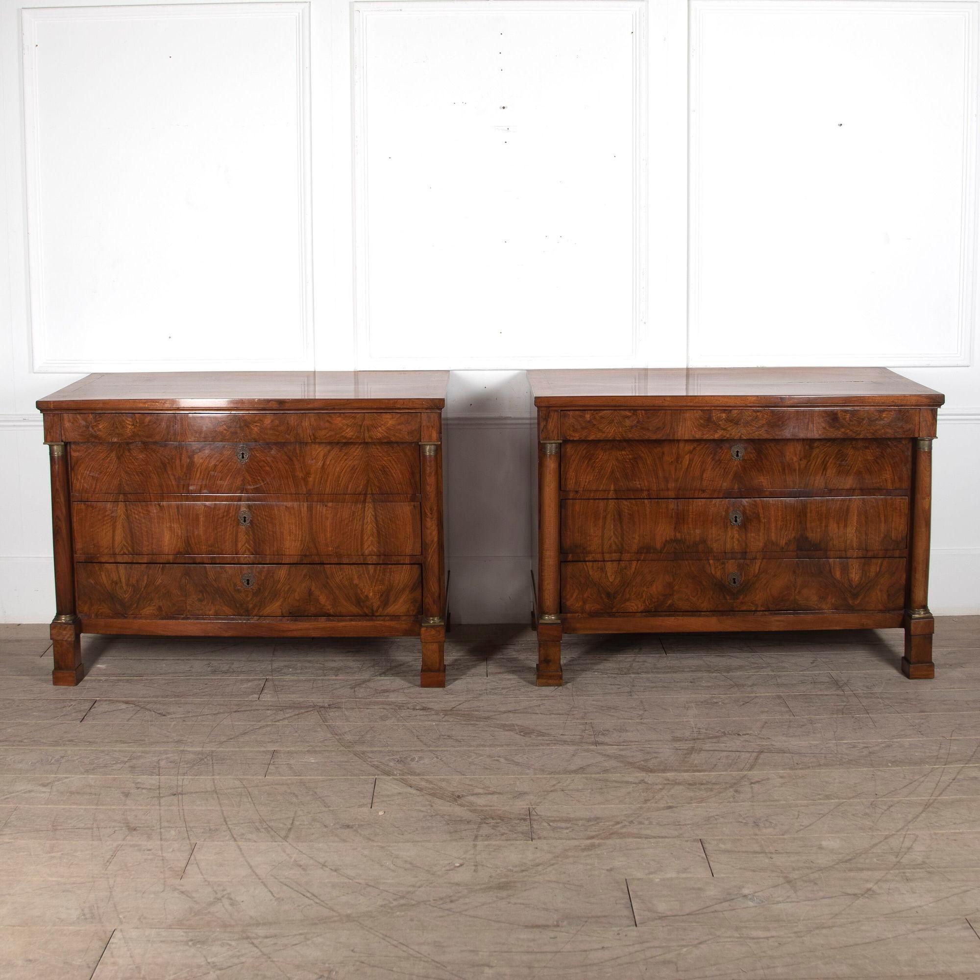 Pair of Italian 19th Century Rosewood Commodes For Sale 7