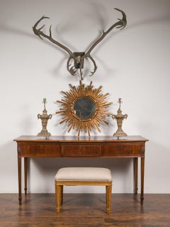 Ein Paar italienische Blattsilberfragmente aus dem 19. Jahrhundert, die zu verdrahteten Tischlampen verarbeitet wurden