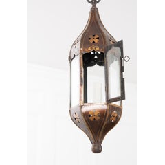 Pair of Italian 19th Century Toleware Procession Lantern Pendants