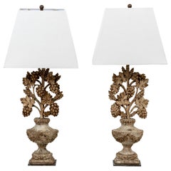 Pair of Italian 19th Century Urn Shaped Lamps