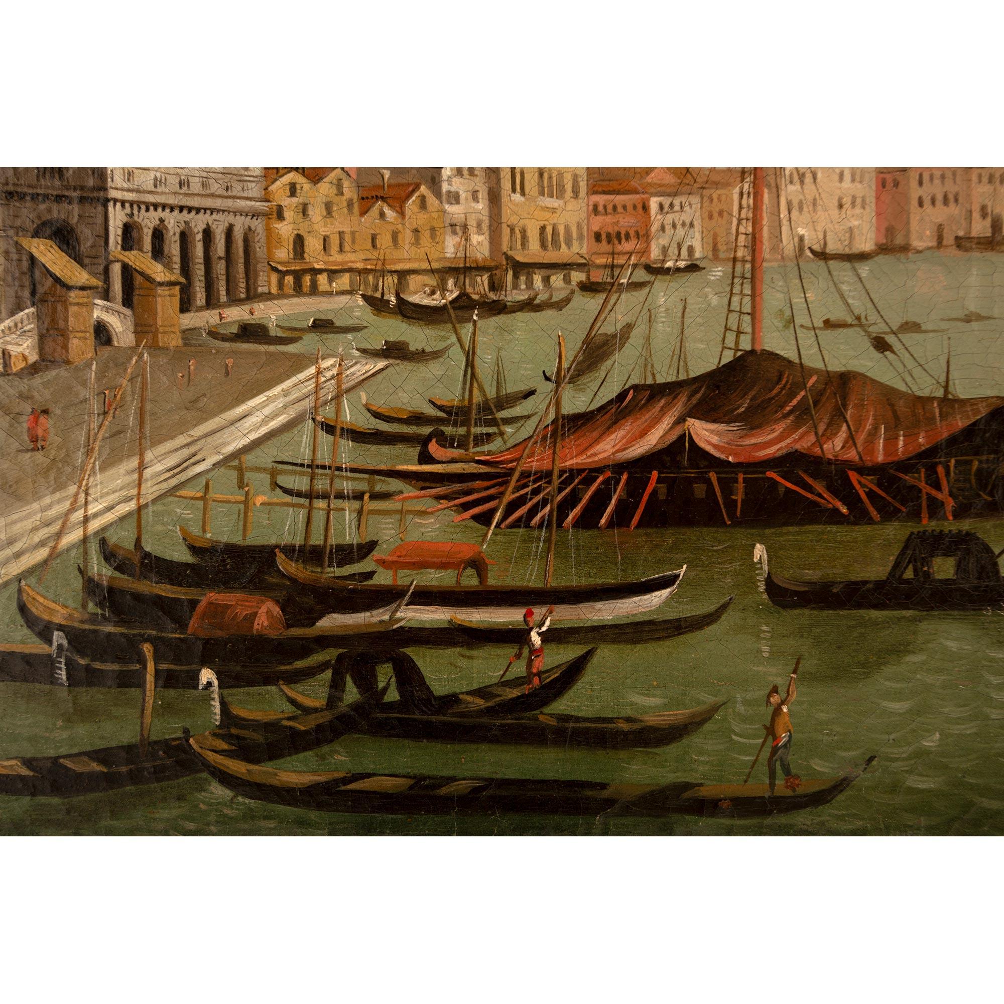 Pair of Italian 19th Century Venetian Oil on Canvas Paintings For Sale 6