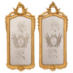 Pair of Italian 19th Century Venetian Style Giltwood Mirrors
