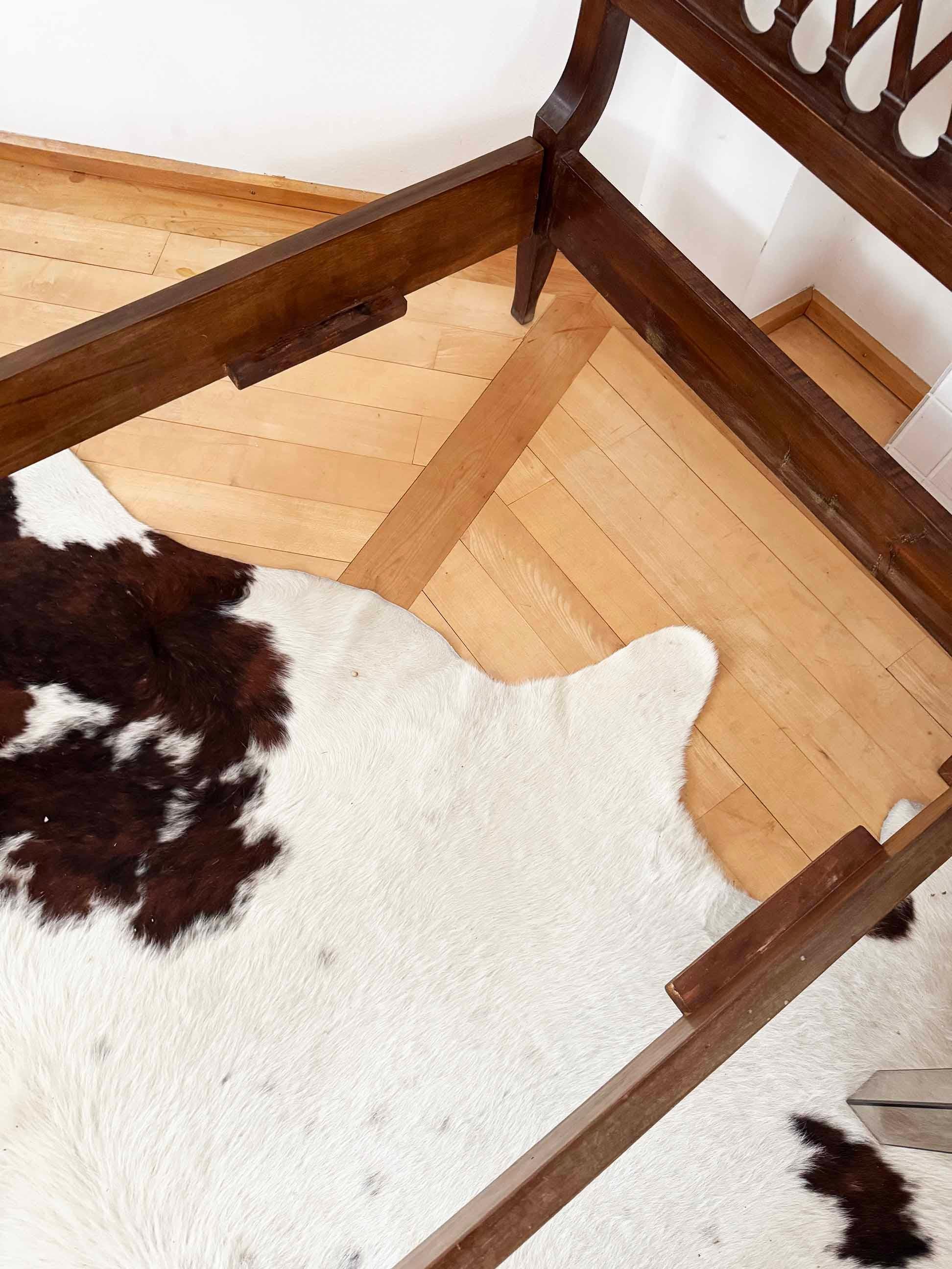 Mid-20th Century Pair of Italian 2 Twin / 1 King Bed frames in Walnut With Stunning Carved Detail For Sale