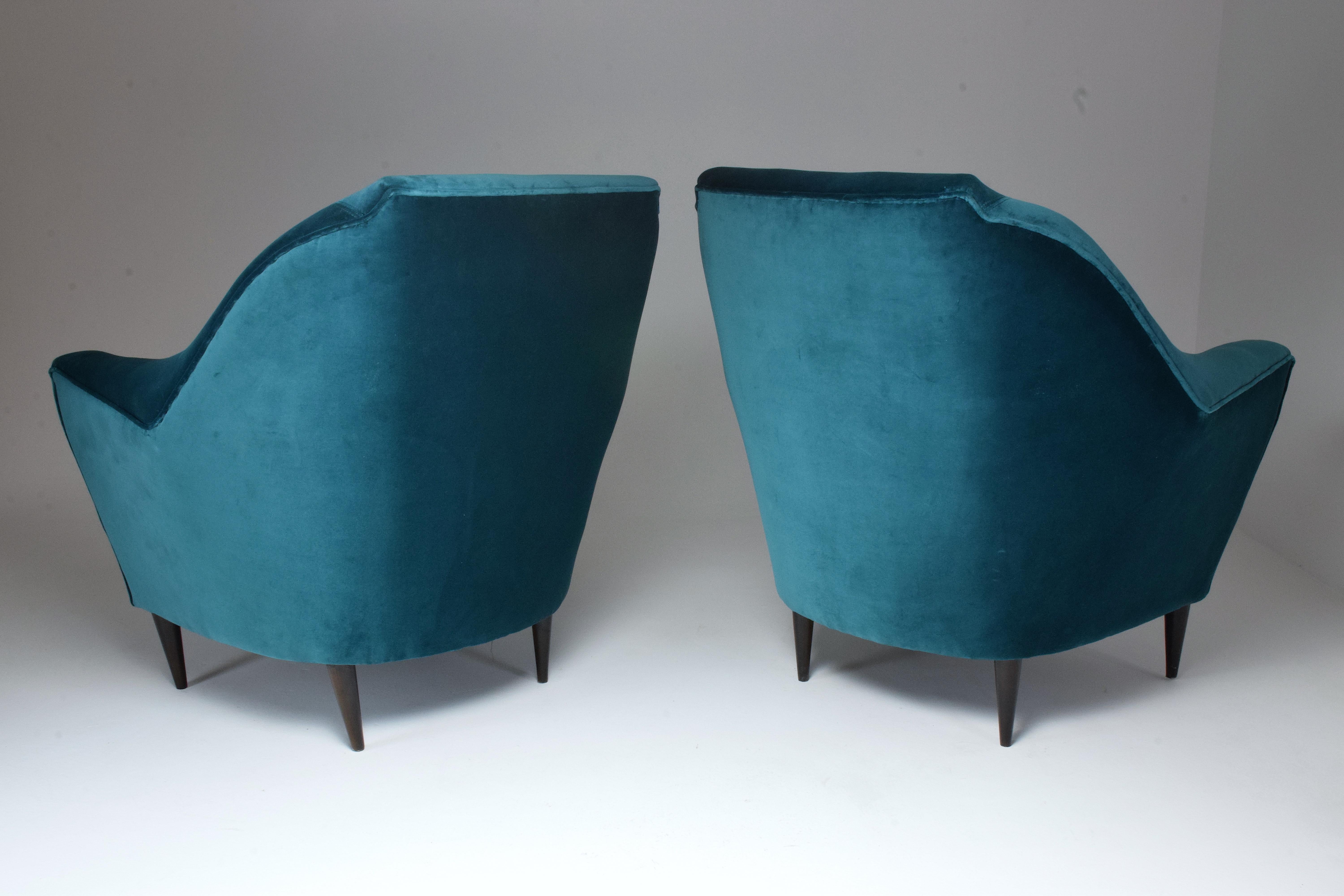 Pair of Italian 20th Century Armchairs by Ico Parisi, 1950s 6