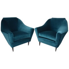 Pair of Italian 20th Century Armchairs by Ico Parisi, 1950s
