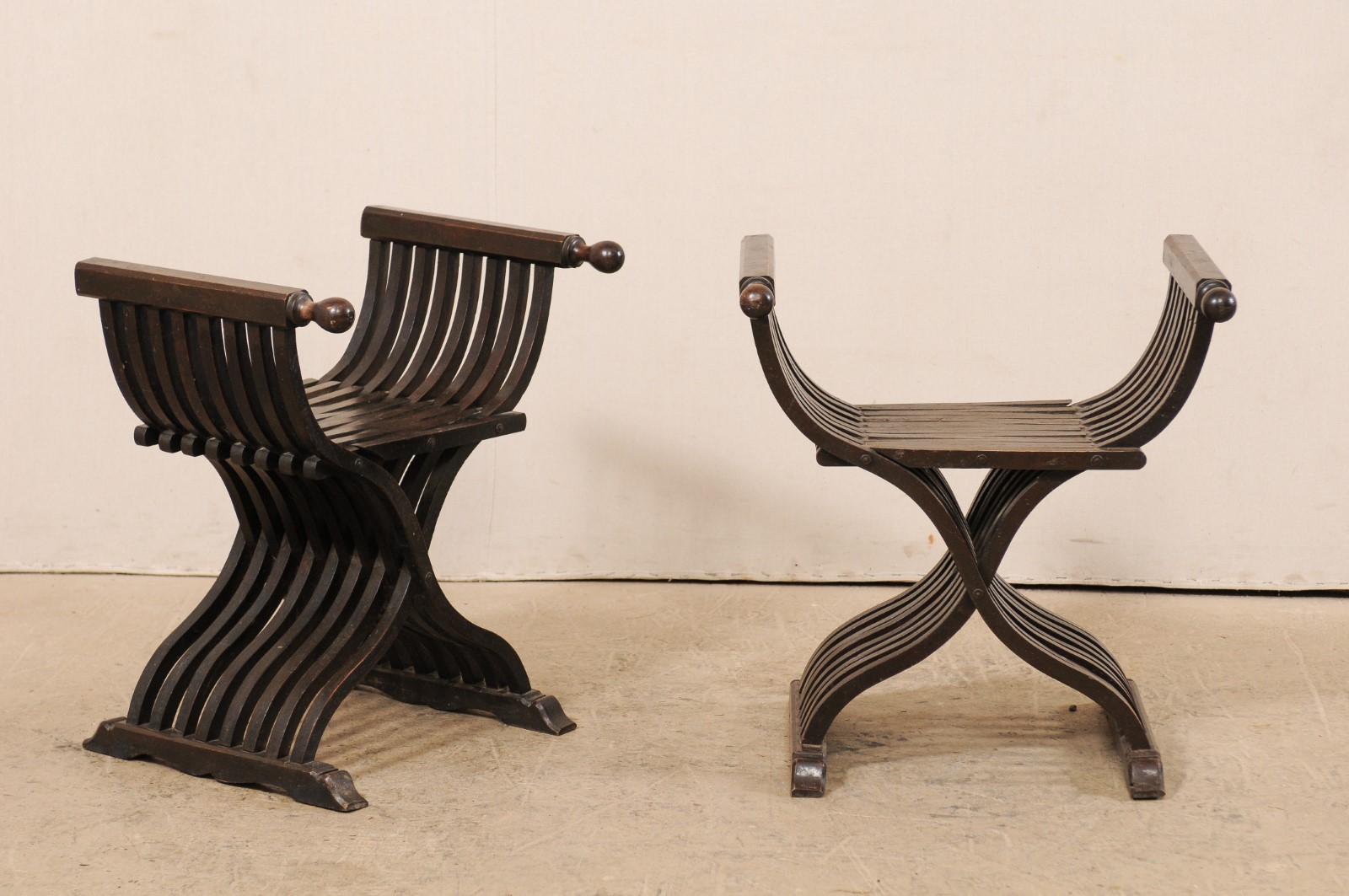 antique backless chair