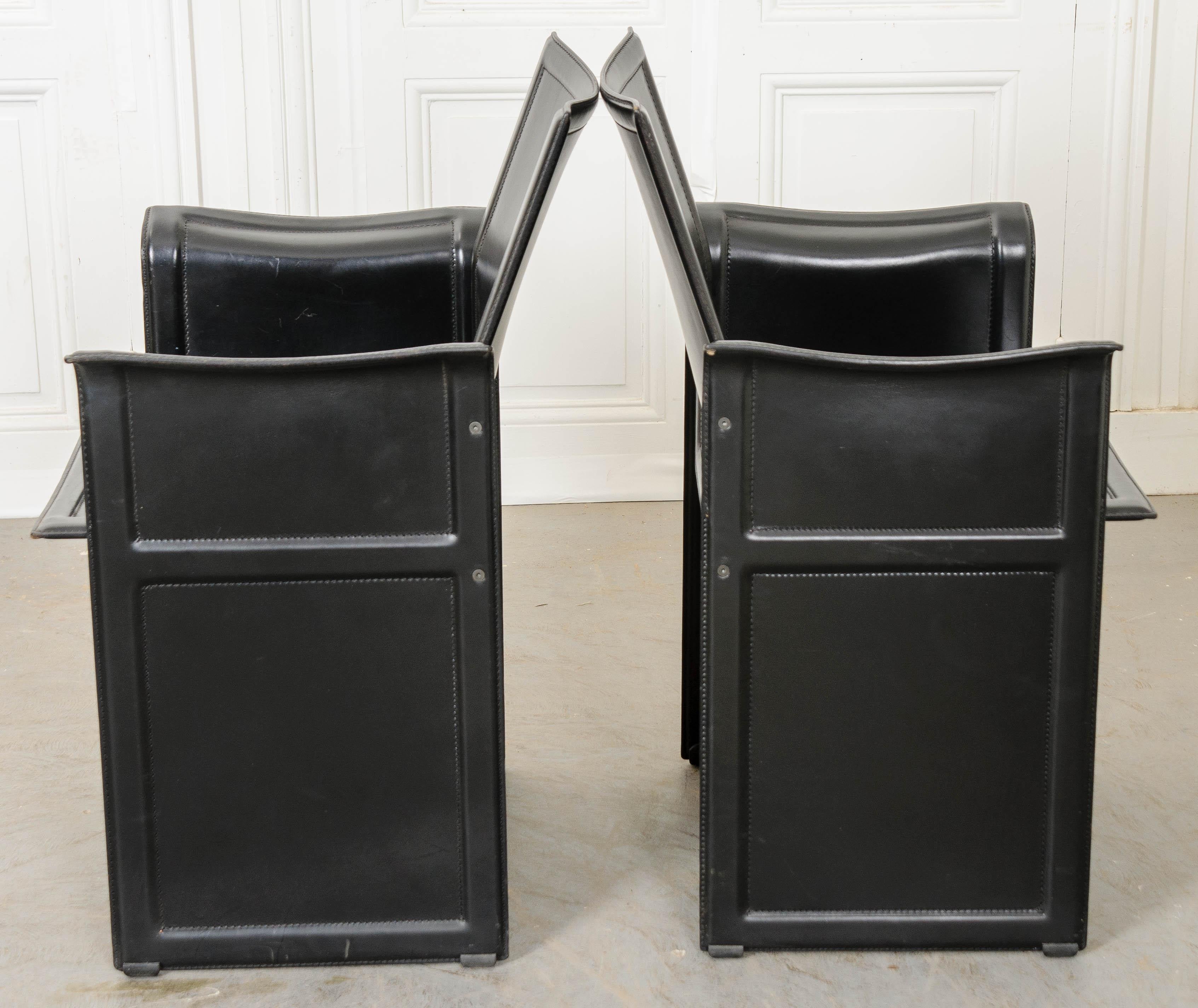 Other Pair of Italian 20th Century Leather “Korium” Armchairs