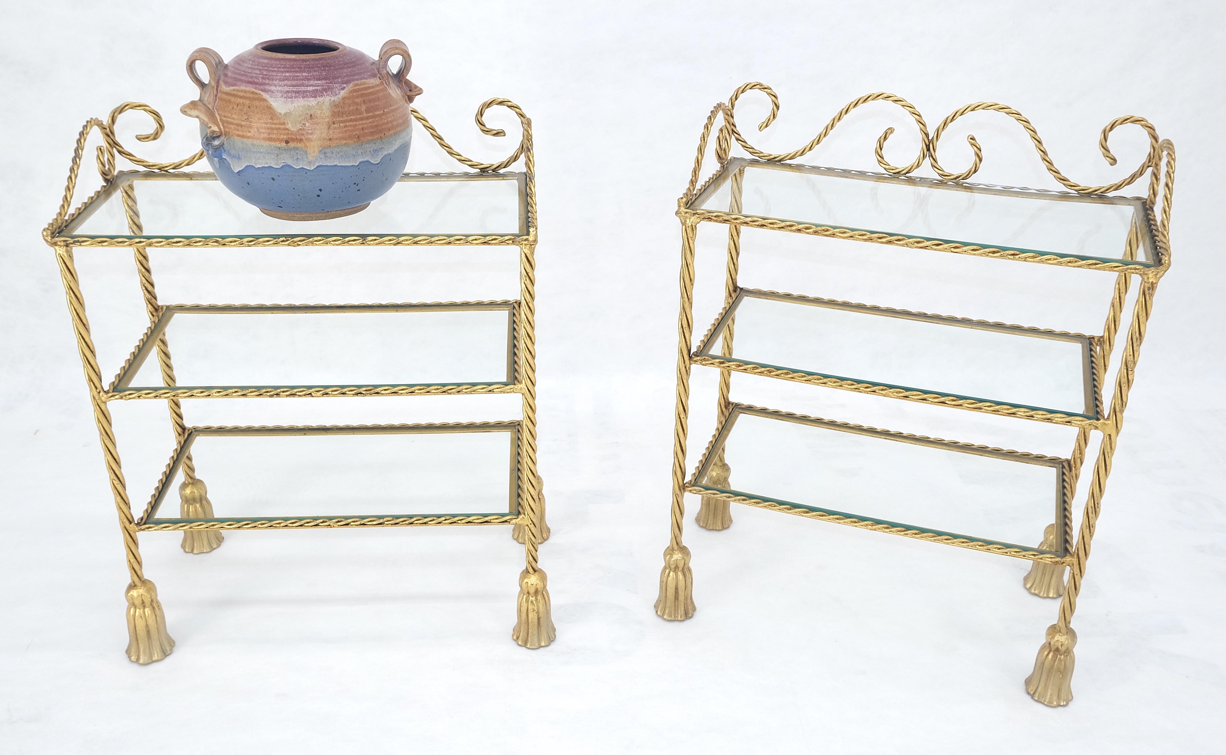 Pair of Italian 3 TierGold Gilt 