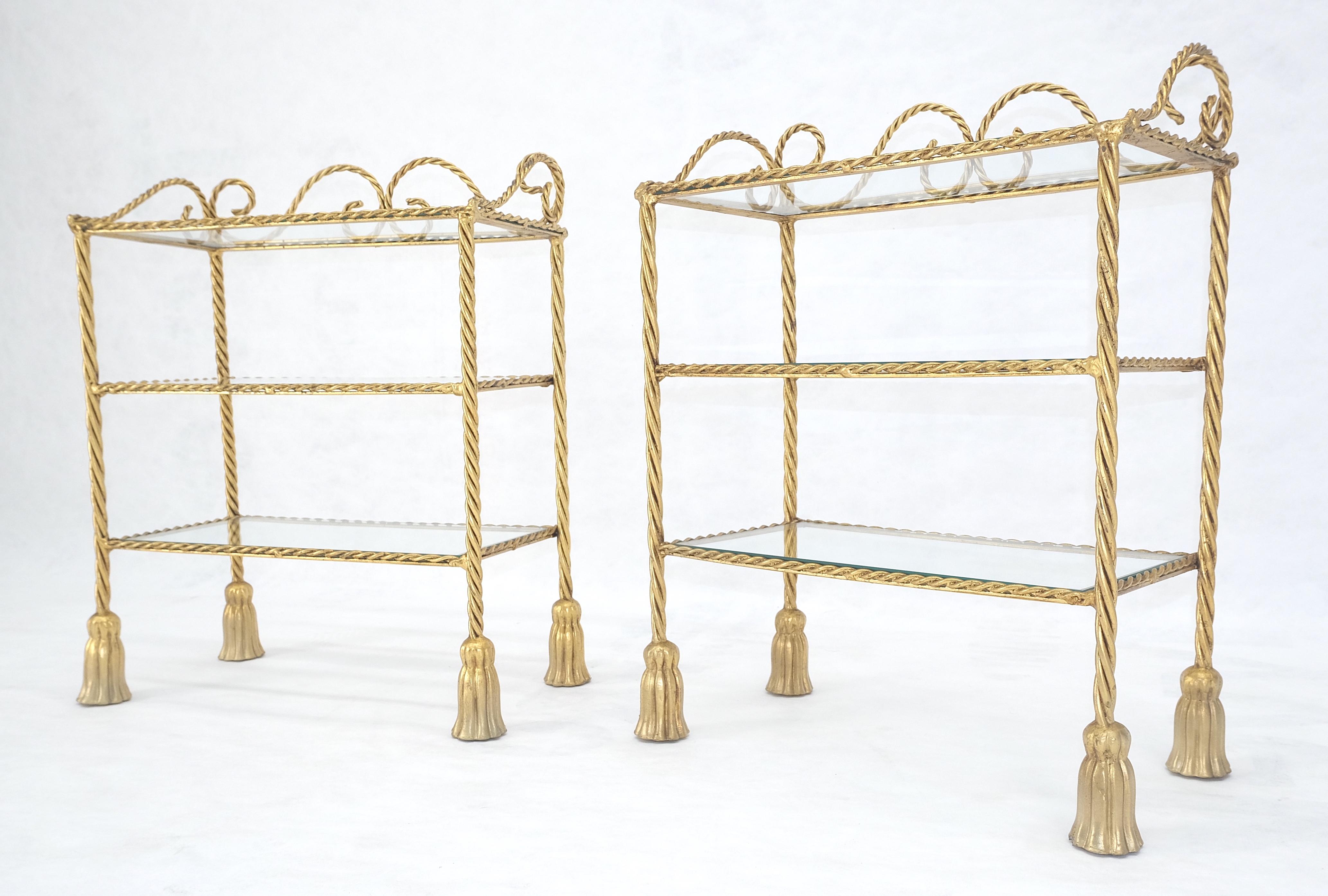 Pair of Italian 3 TierGold Gilt 