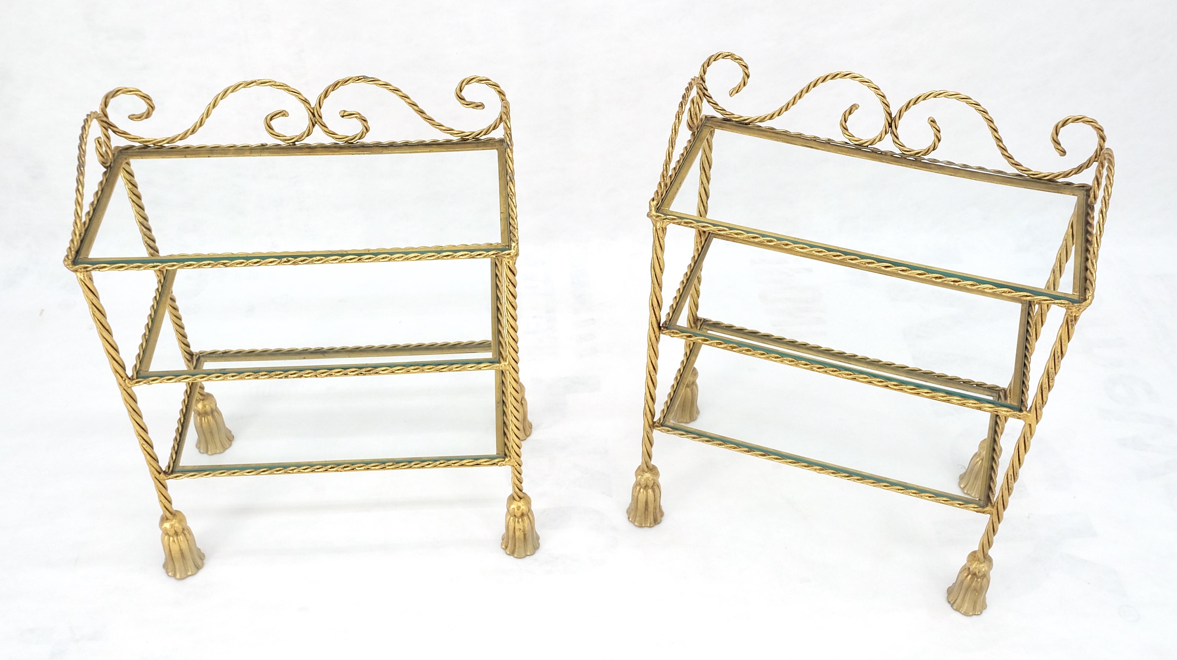 Pair of Italian 3 TierGold Gilt 