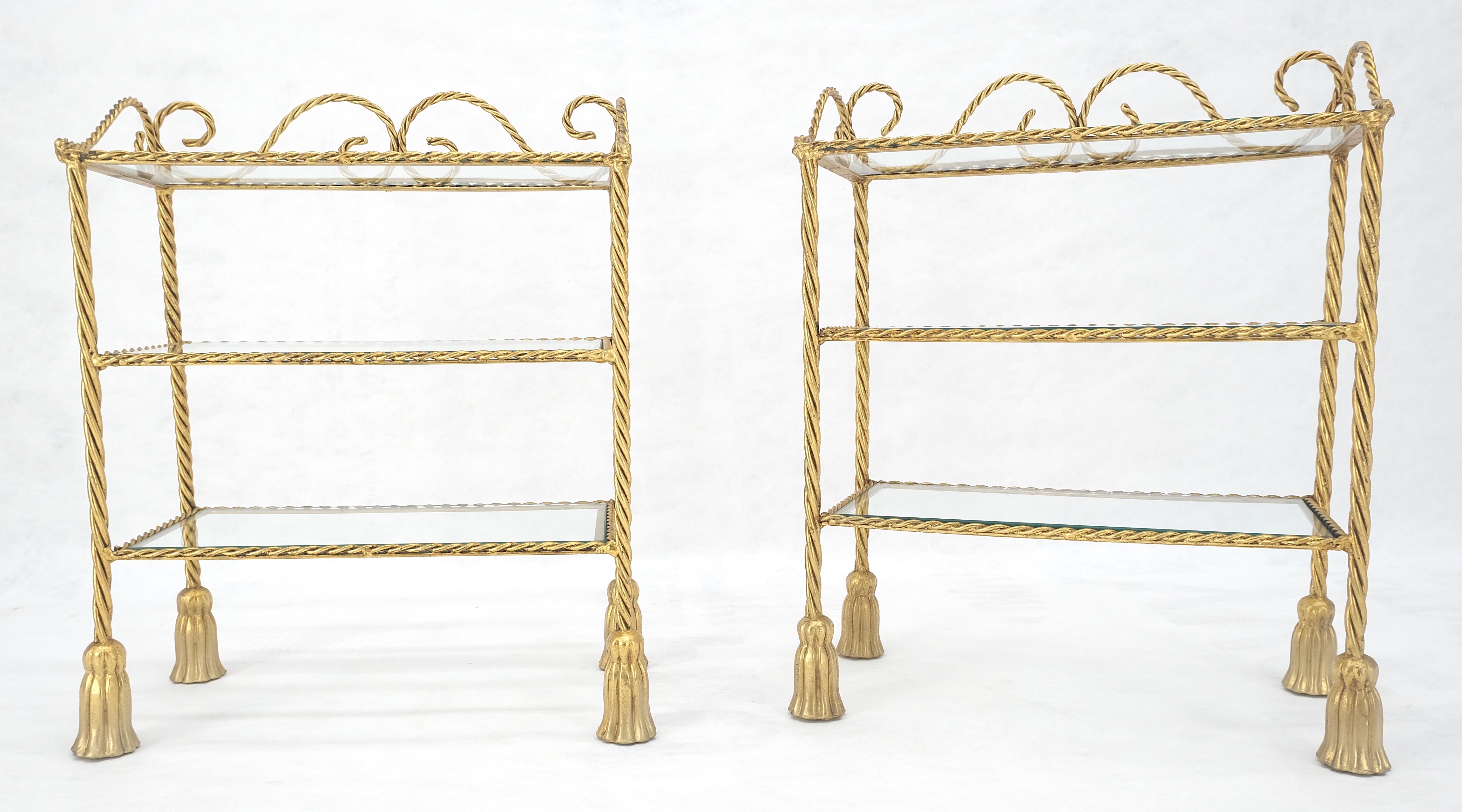 Pair of Italian 3 TierGold Gilt 