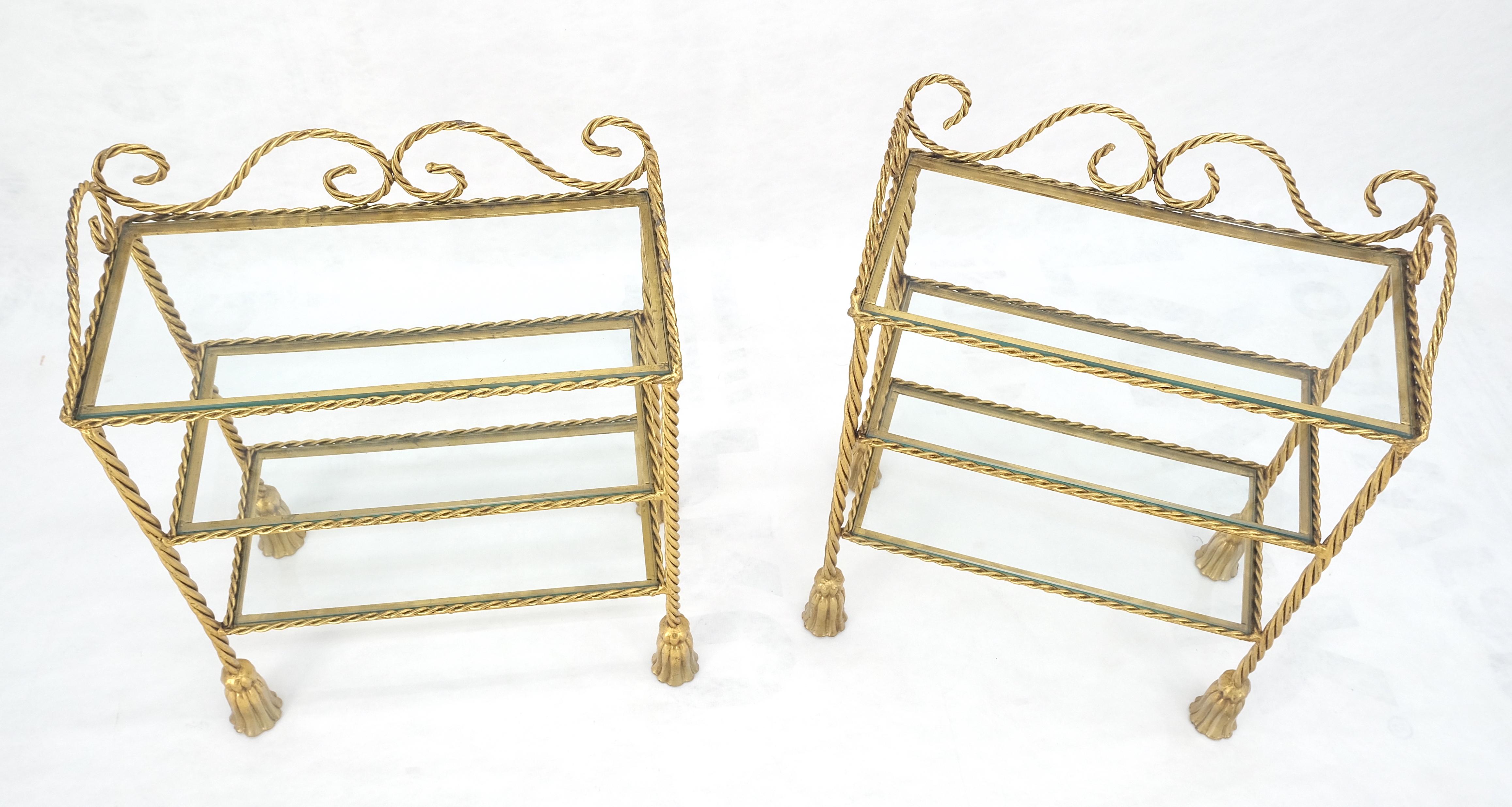 Pair of Italian 3 TierGold Gilt 