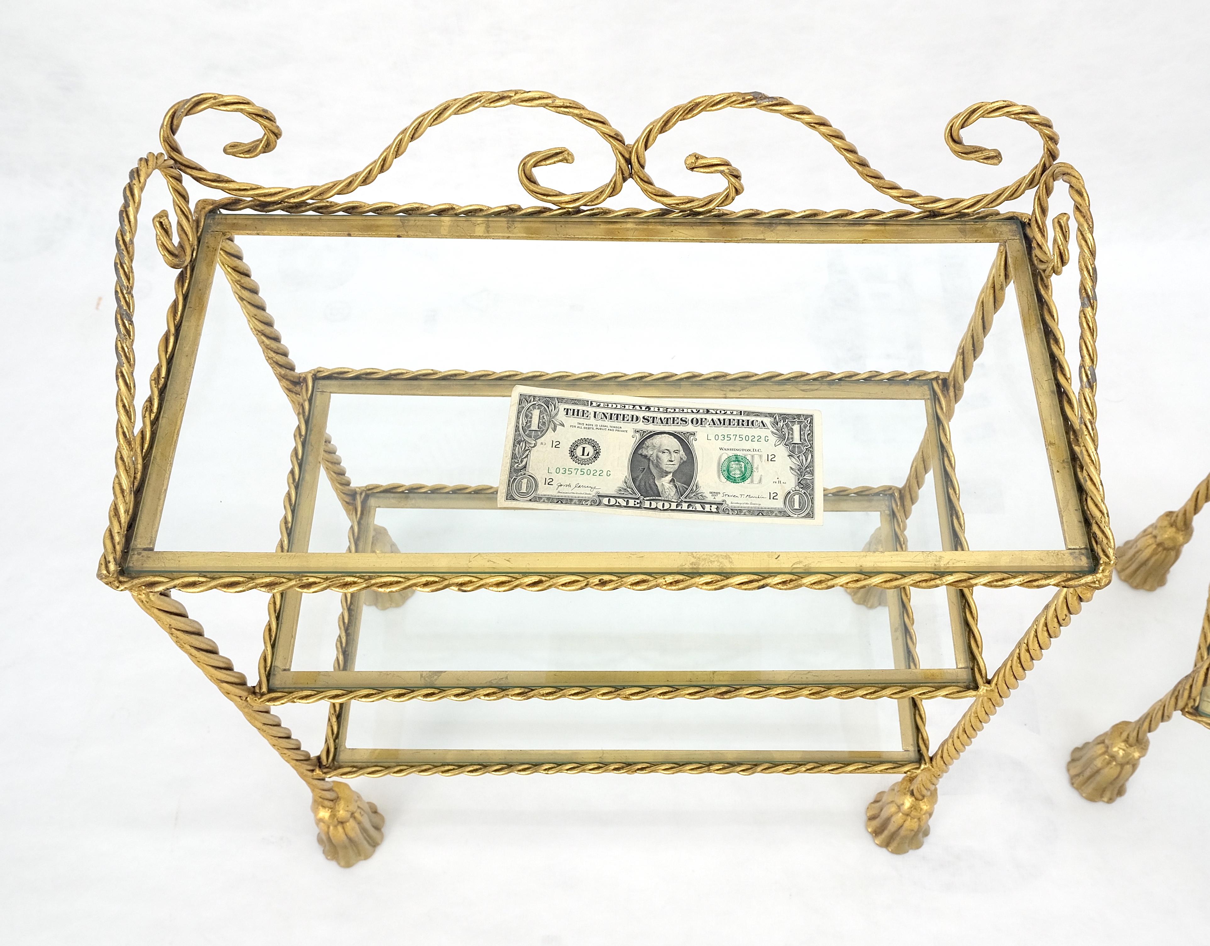 Pair of Italian 3 TierGold Gilt 