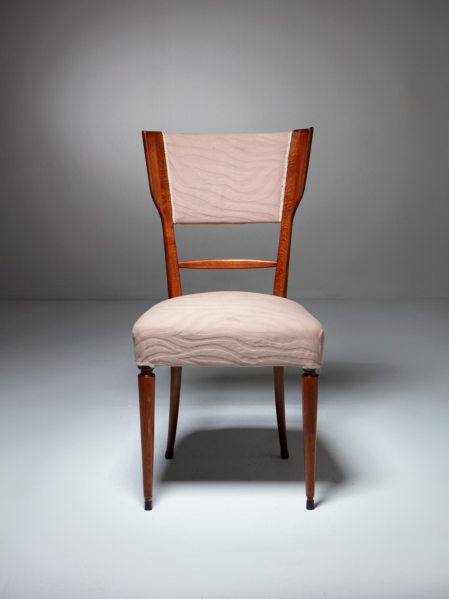 Wood Pair of Italian 50s Dining Chairs Attributed to Paolo Buffa For Sale