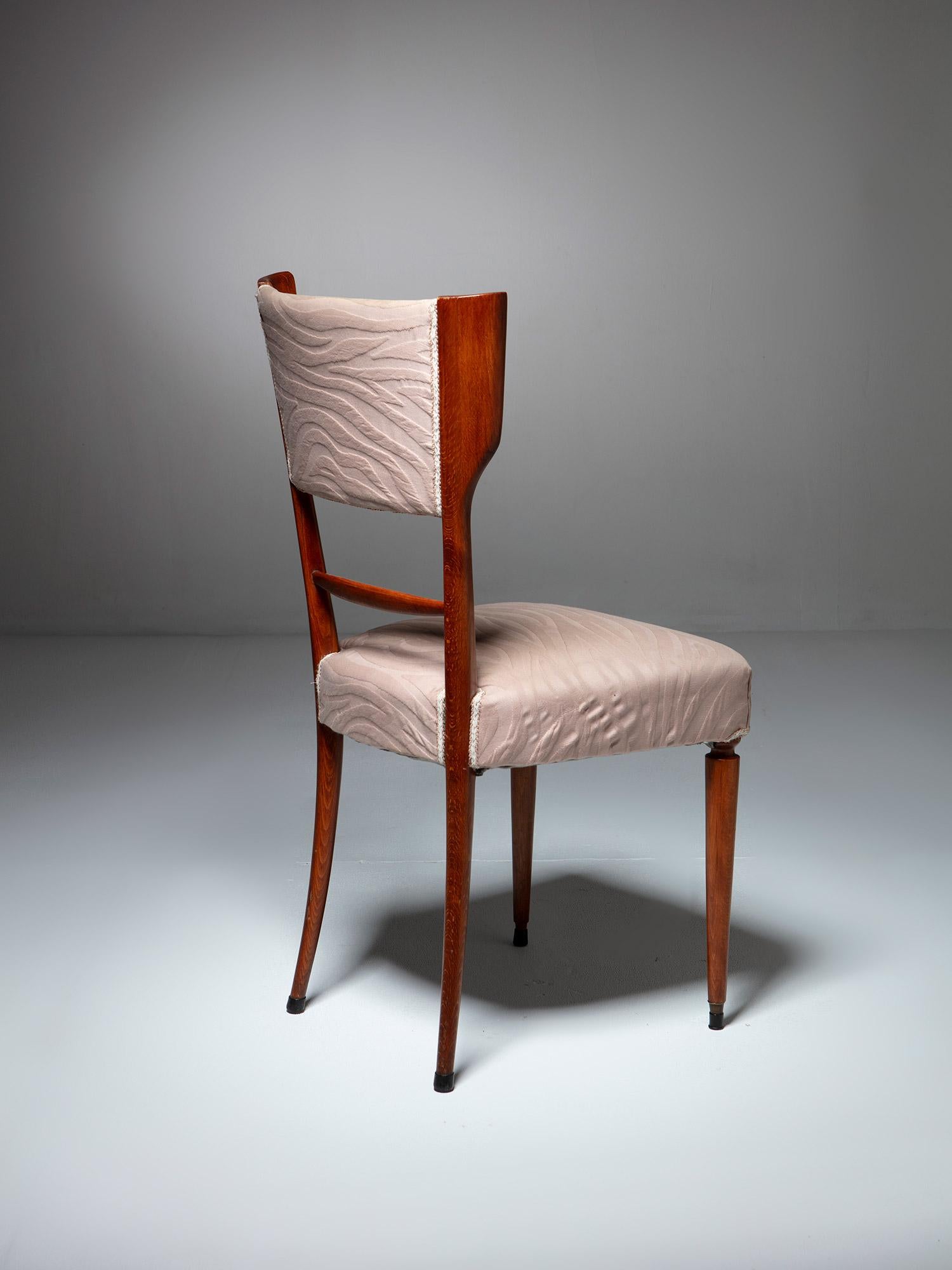 Pair of Italian 50s Dining Chairs Attributed to Paolo Buffa For Sale 1