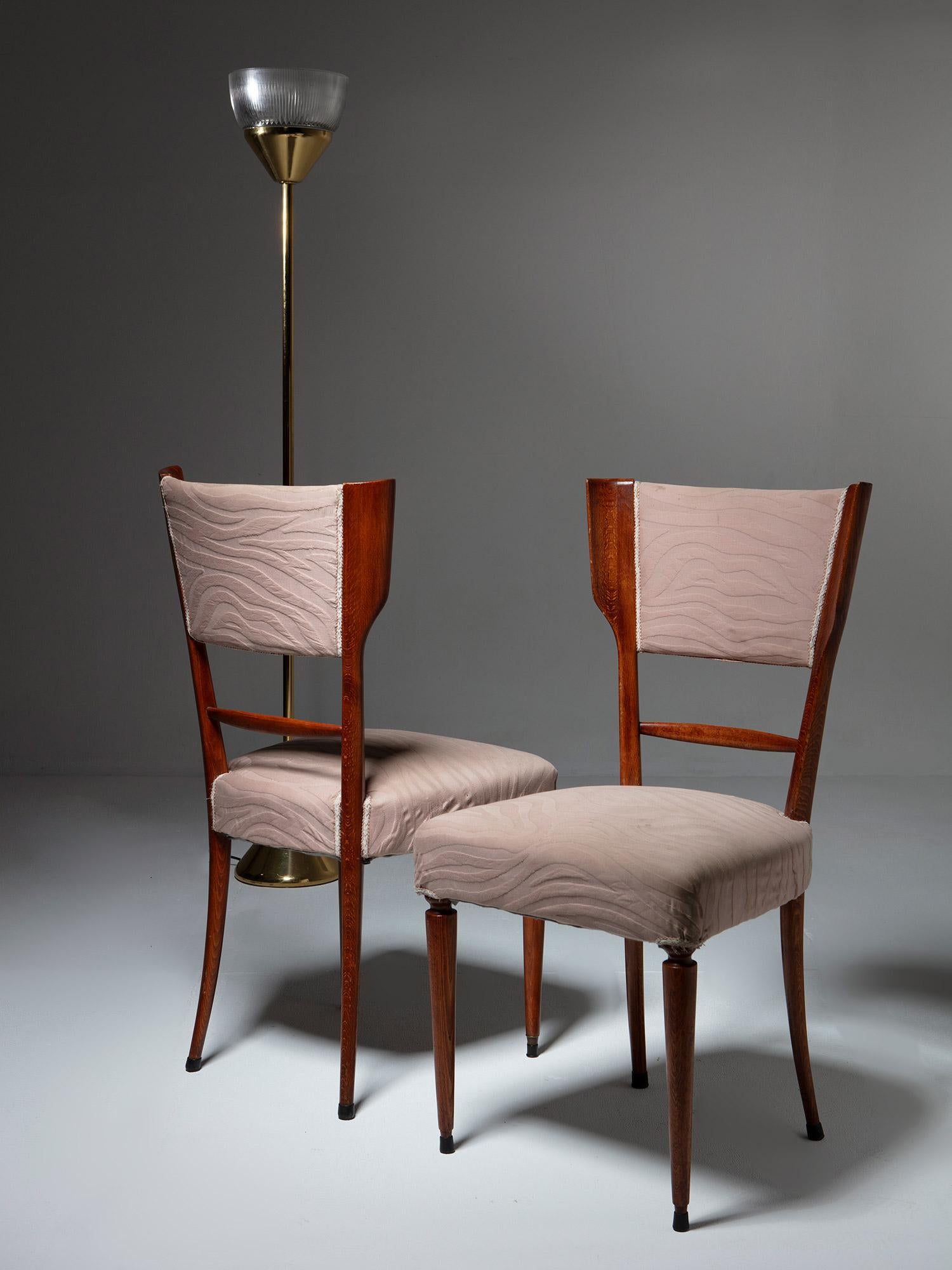 Pair of Italian 50s Dining Chairs Attributed to Paolo Buffa For Sale 4