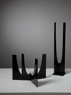 Set of Two Abstract Sculptures with Painted Steel Frames, Italy, 1970s