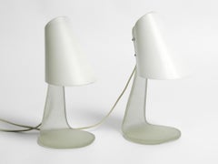 Pair of Italian 80s table lamps made entirely of Murano glass - Postmoderndesign
