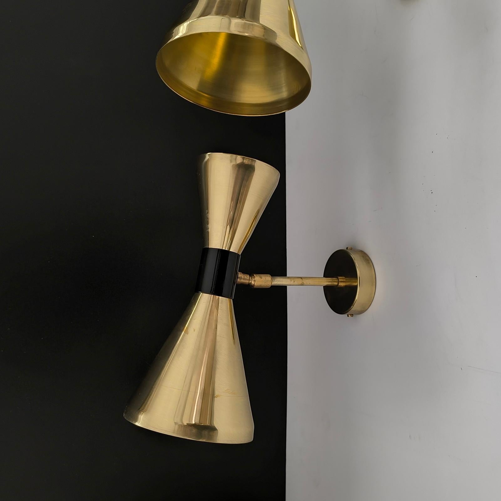 Ein Paar italienische verstellbare Diabolo-Wandleuchten im Stil von Stilnovo im Zustand „Neu“ im Angebot in Bochum, NRW