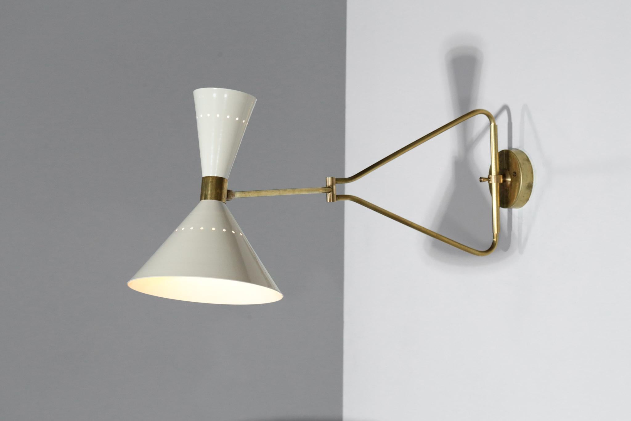 Coppia di applique italiane orientabili 