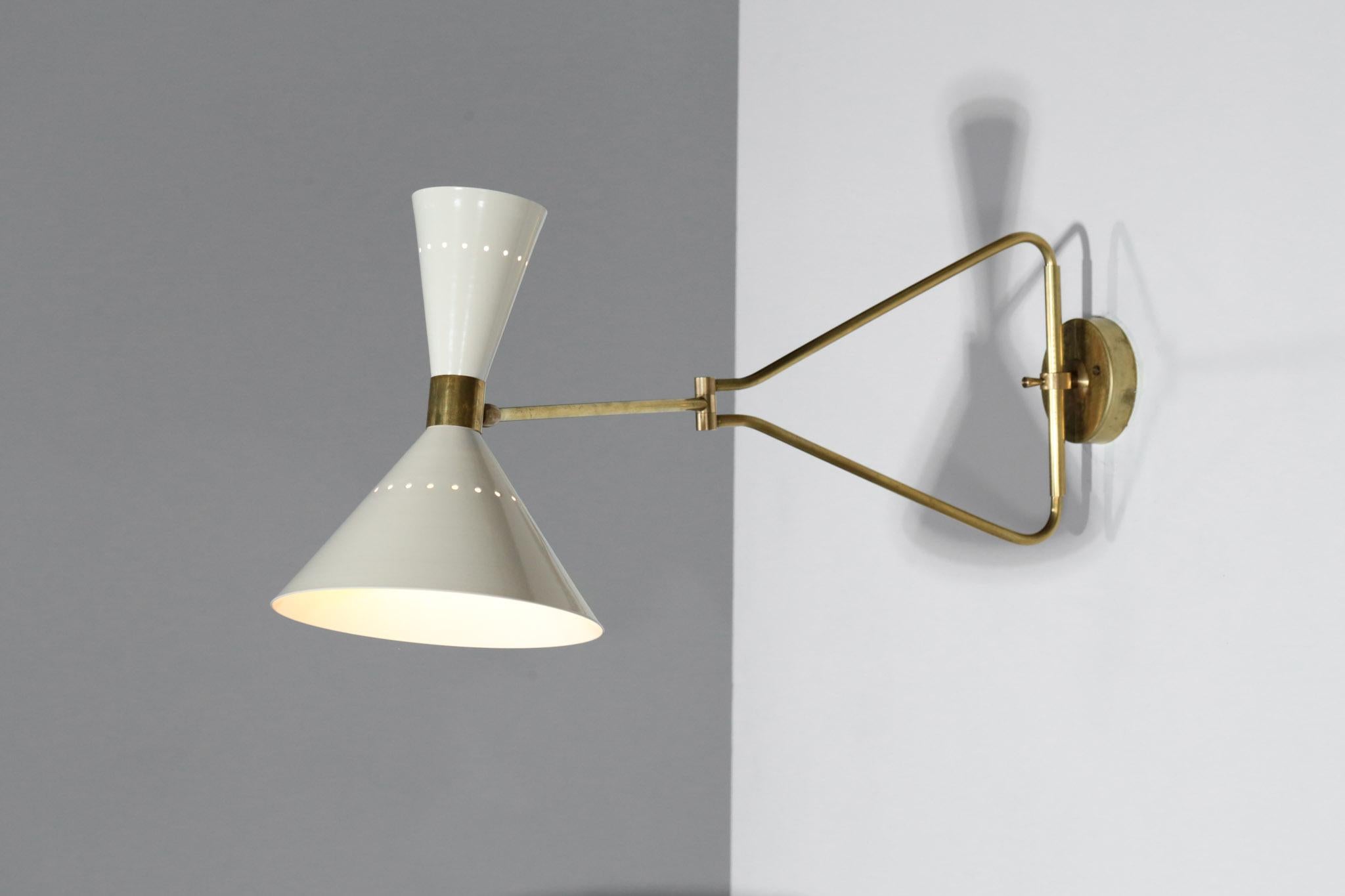 Pair of Italian Adjustable Wall Light 