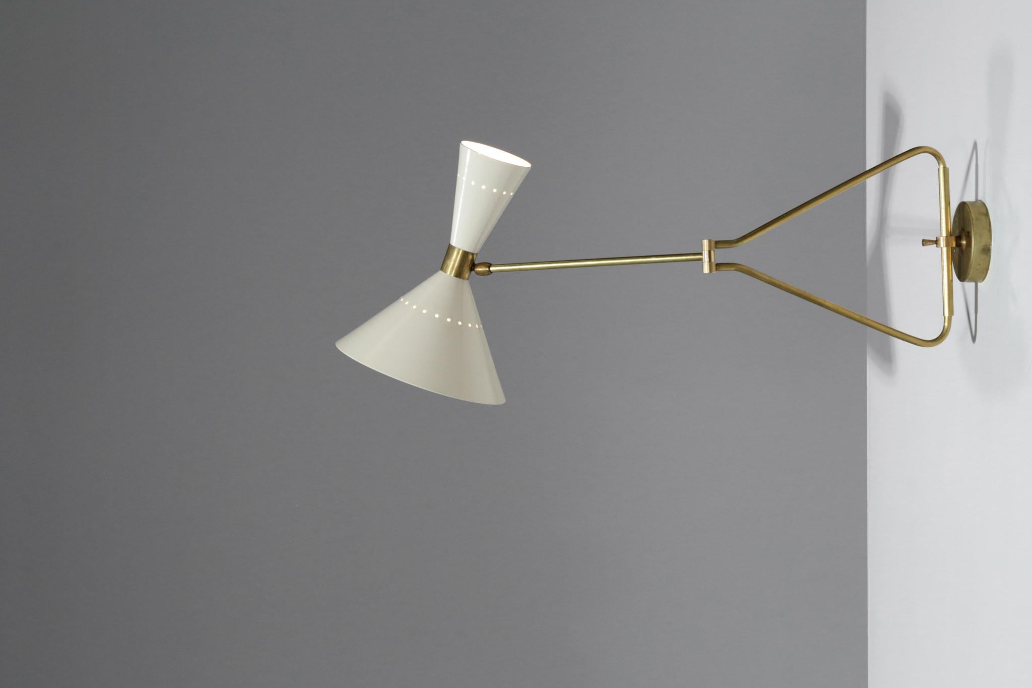 Pair of Italian Adjustable Wall Light 