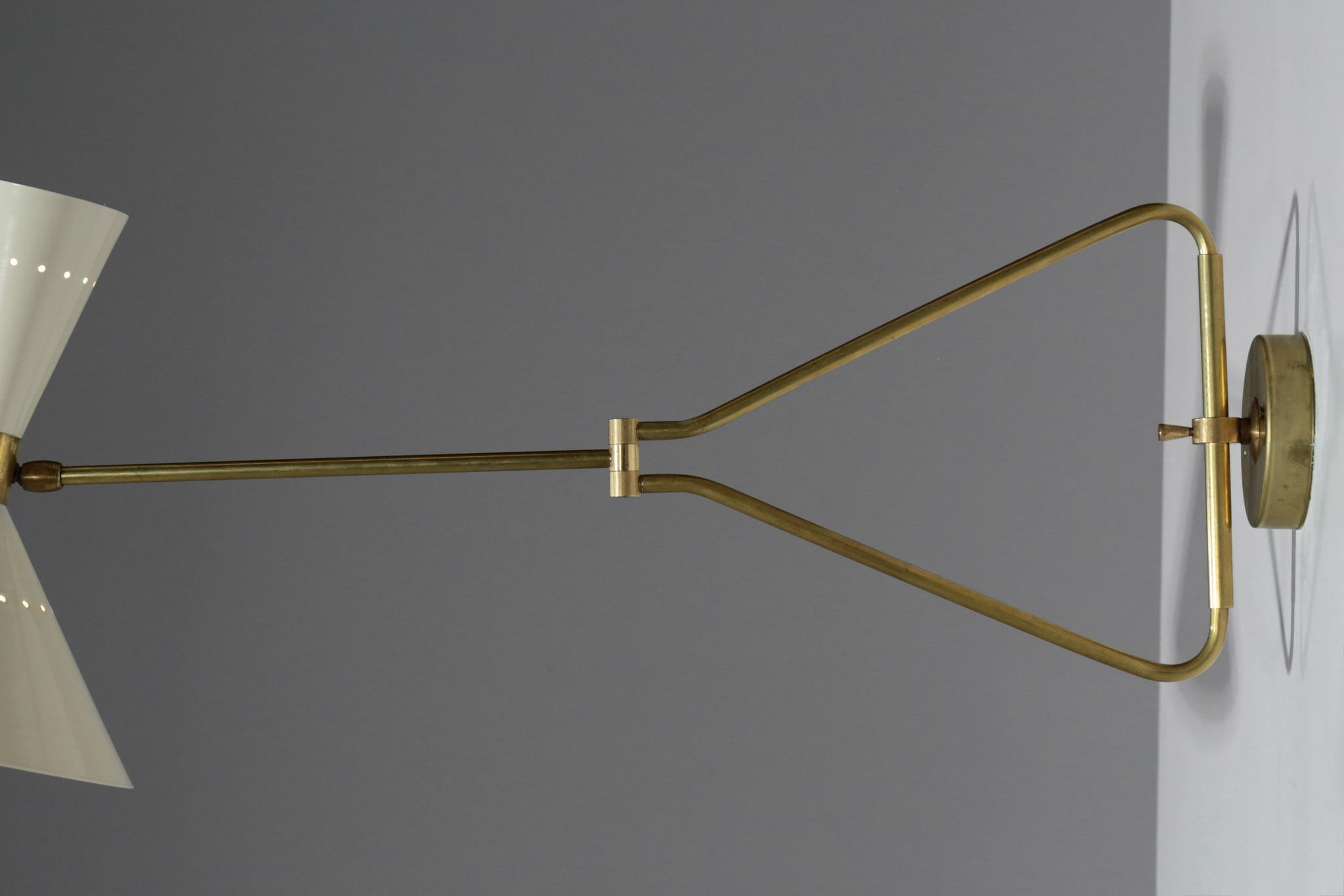 Coppia di applique italiane orientabili 