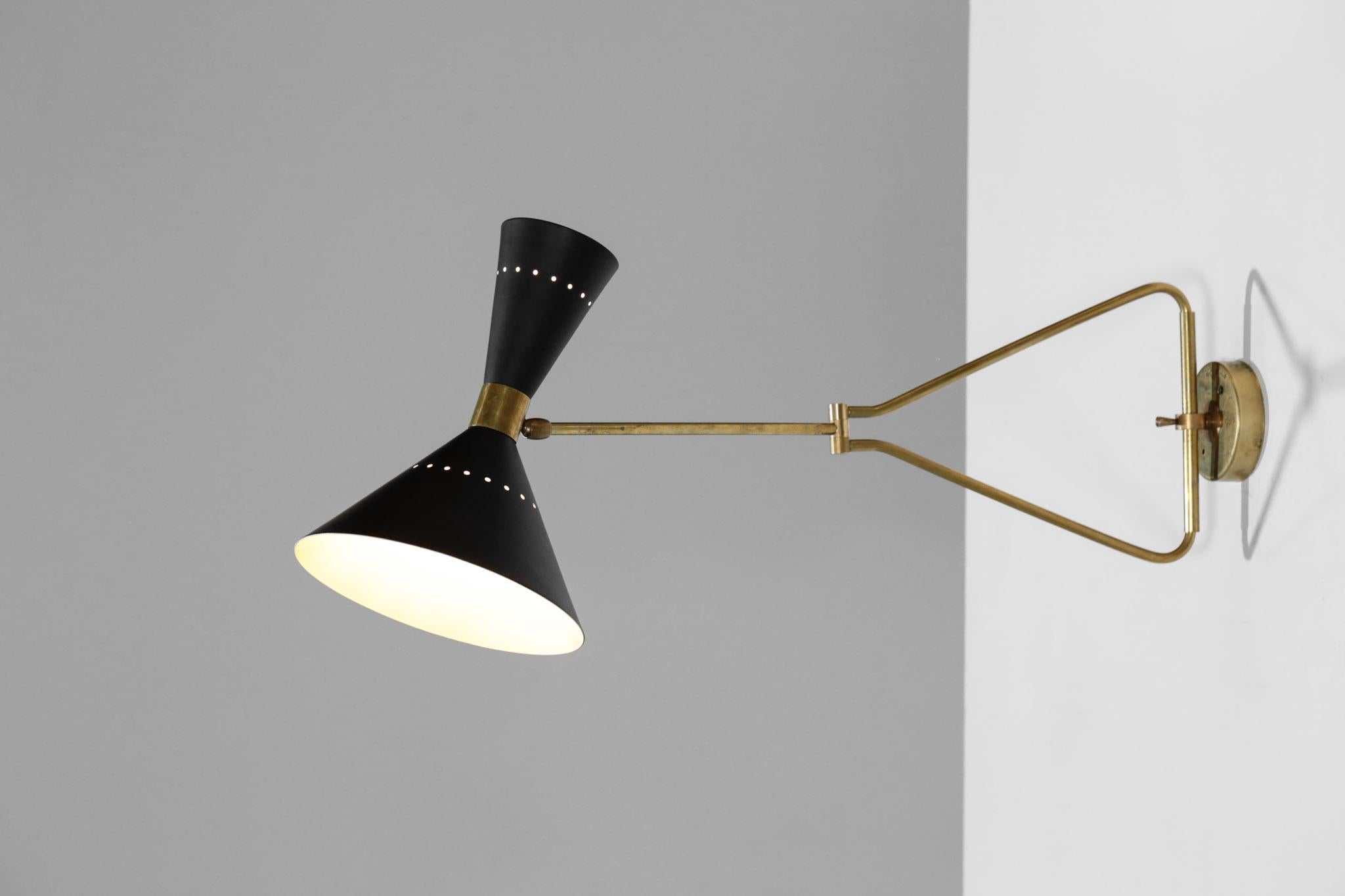 Pair of Italian Adjustable Wall Light 