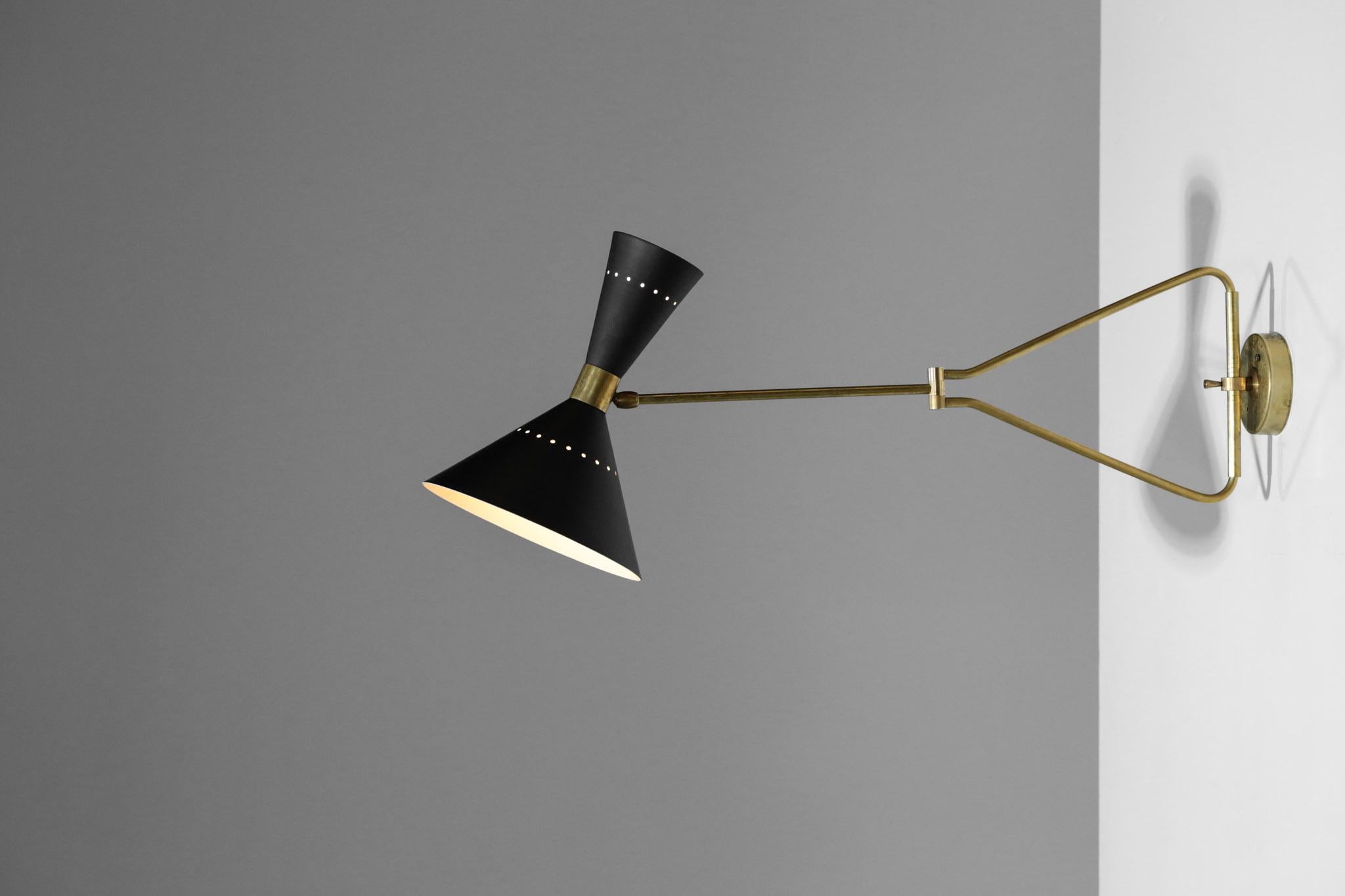 Pair of Italian Adjustable Wall Light 