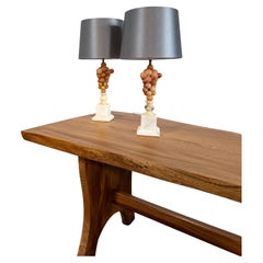 Coppia di lampade da tavolo italiane in alabastro - anni '50