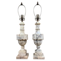 Coppia di lampade in alabastro italiane