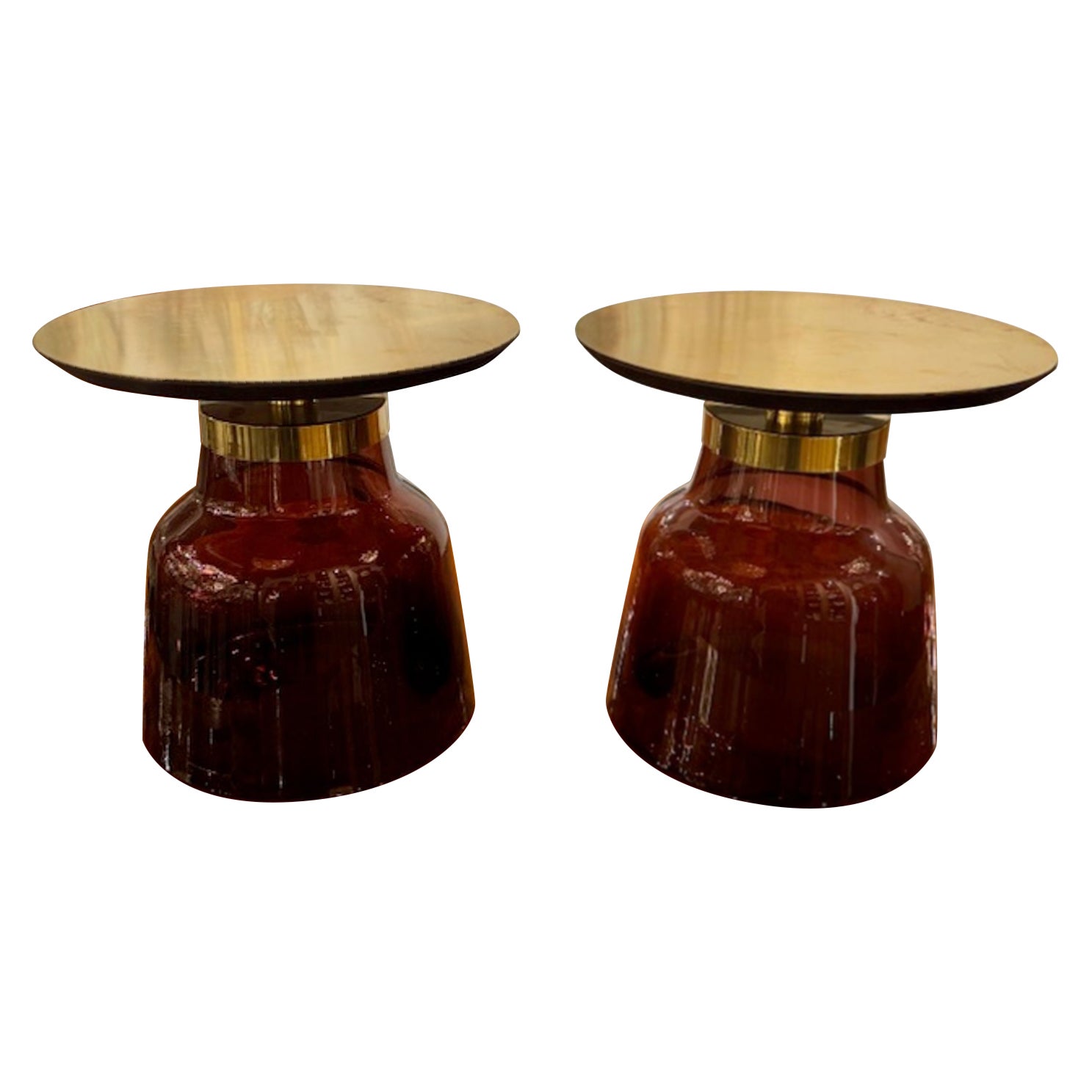 Paire de tables d
appoint italiennes en améthyste en vente