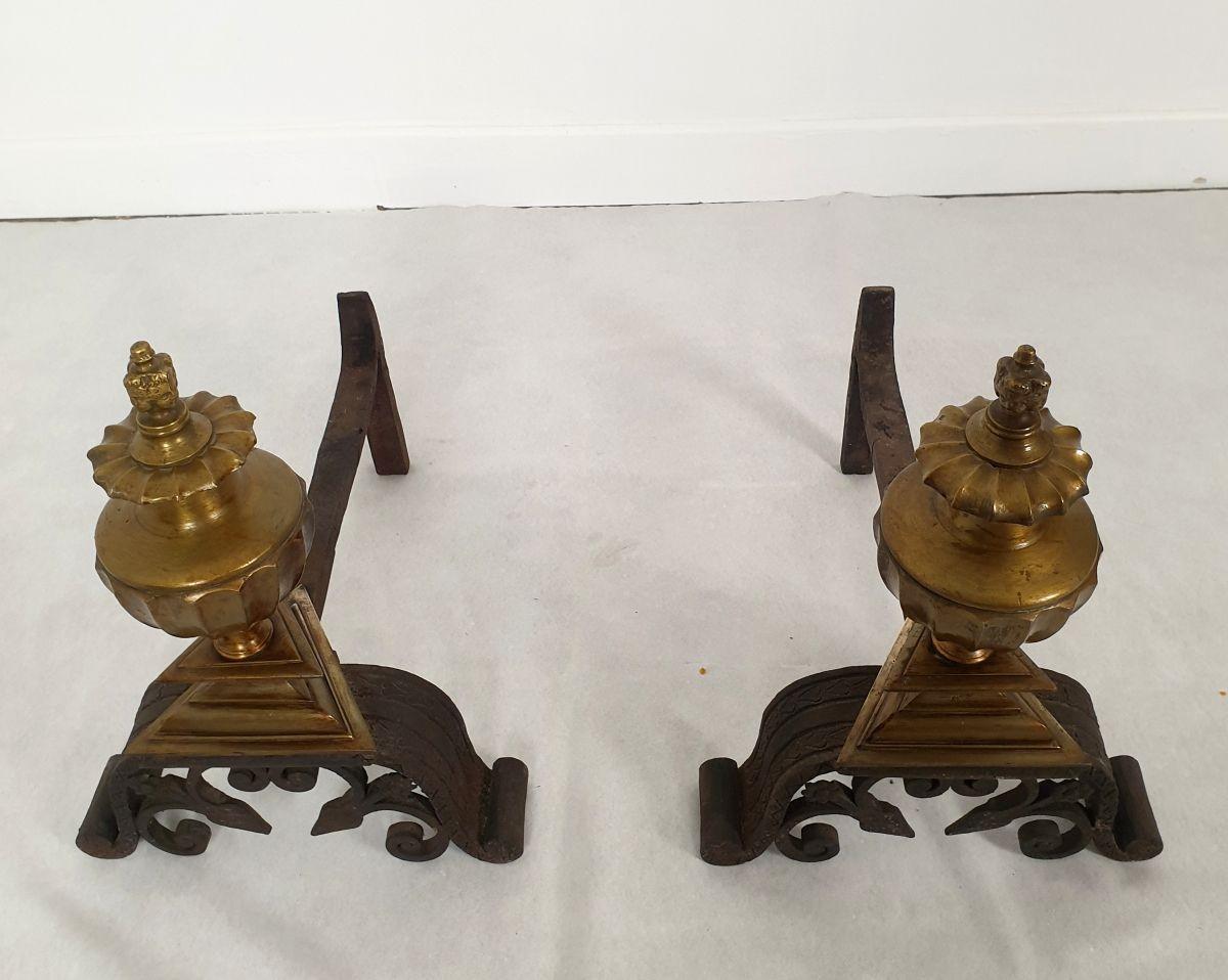 Pair of Italian andirons For Sale 3