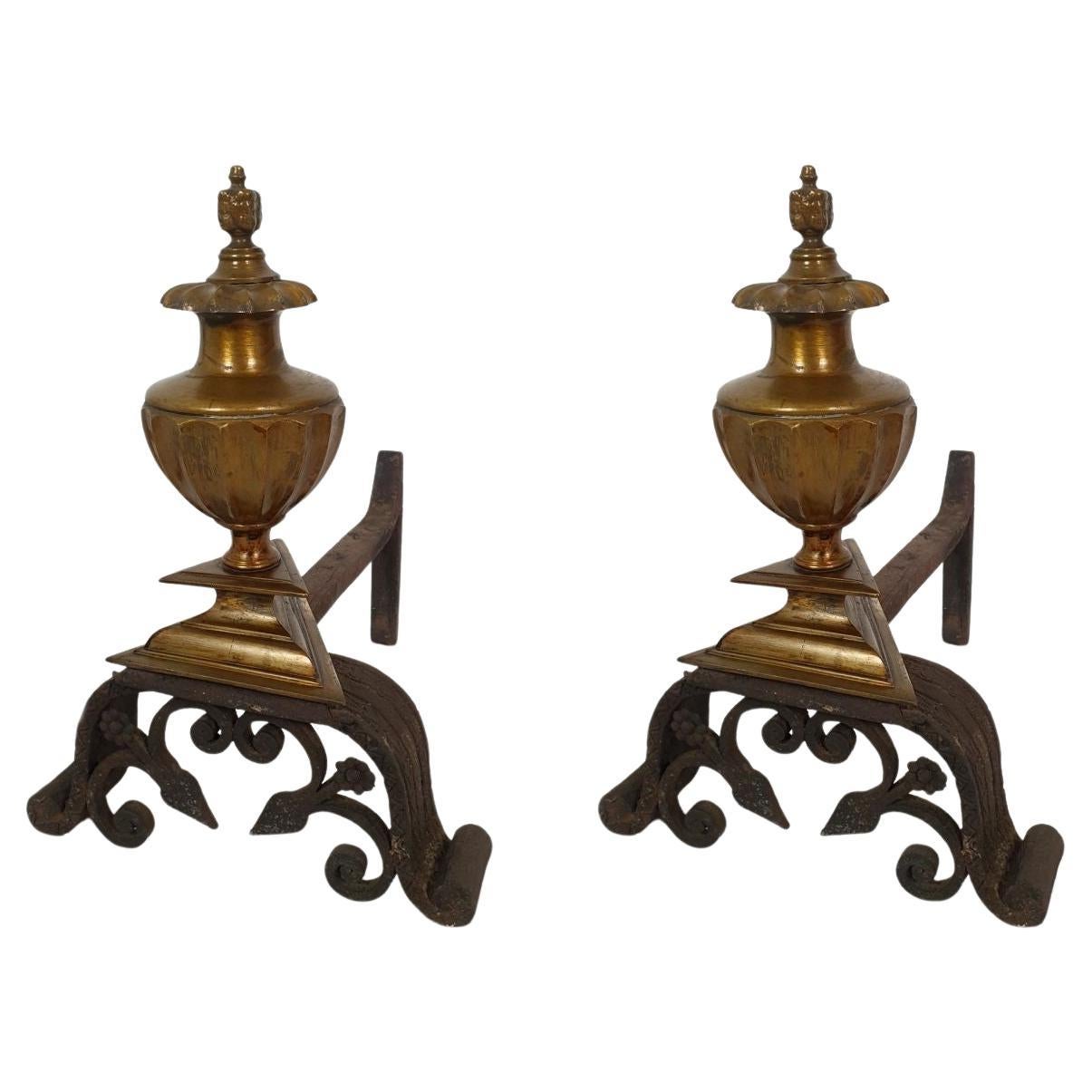 Paire de chenets italiens