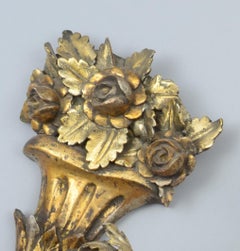 Pair of Italian Antique Gilded Wall Sconces, 19th Century