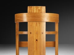 Paire de fauteuils architecturaux italiens en Cypress Wood