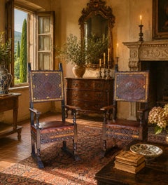 Pair of Italian Arm Chairs, circa 1800