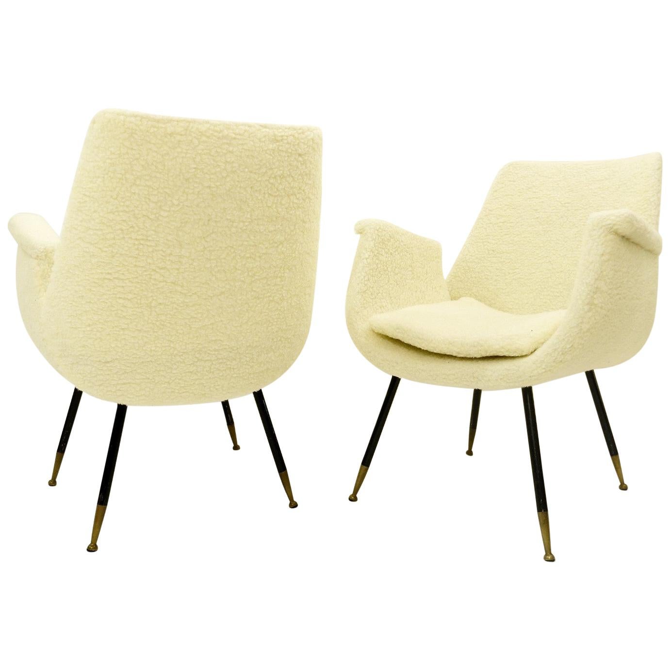 Pair of Italian Armchair by Gastone Rinaldi for RIMA