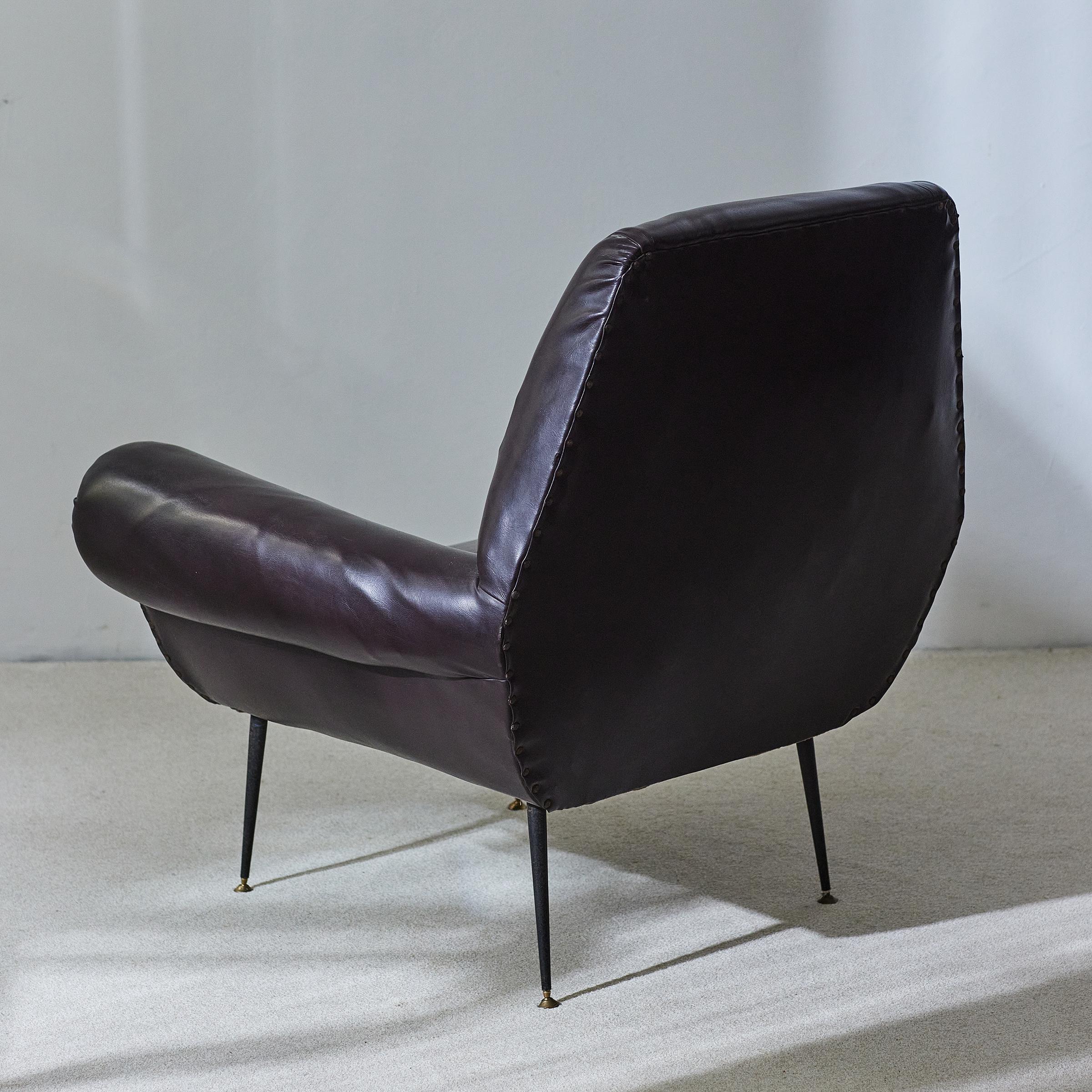 Pareja de sillones italianos diseñados por Gigi Radice para Minott Años 50 en Bueno estado para la venta en Debrecen, HU