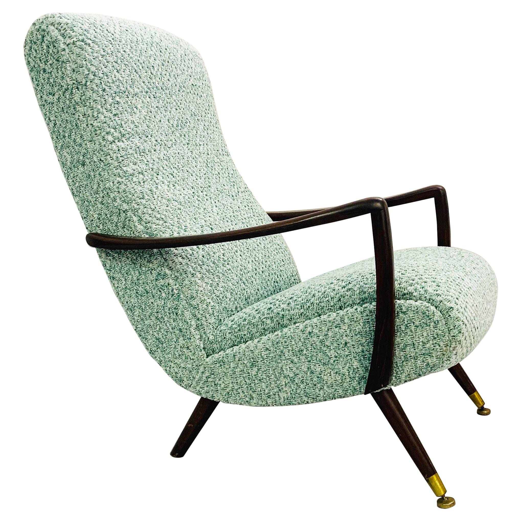 Pair of italian Italian armchair - New upholstery  c.1950s